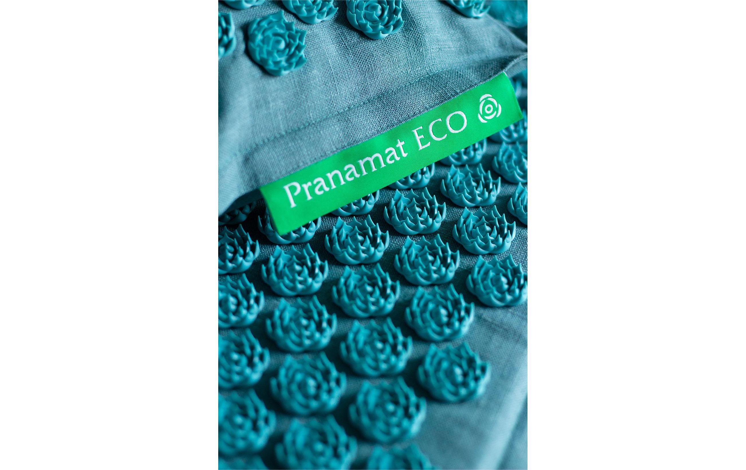 Eco Massage Set – Matte und Kissen dunkeltürkis<br>Nahhaltiges, handgefertigtes Rücken- und Kopfmassage Set