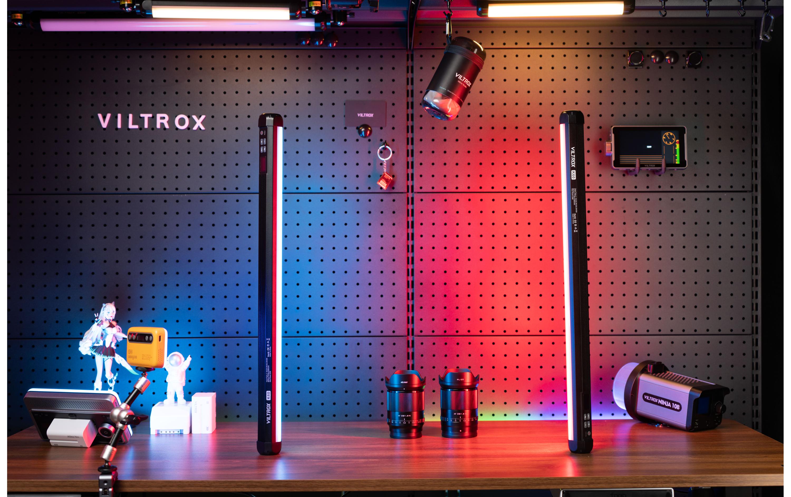 Videoleuchte K60 2 Kit RGB Light Stick<br>Zwei RGB-Röhren mit 1800 Lux