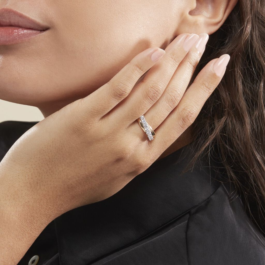 Bague Agostina Or Jaune Oxyde De Zirconium