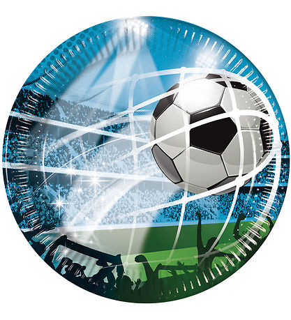 Decorata Party Pappteller - 8er-Pack - 19,5 cm - Fußballfans