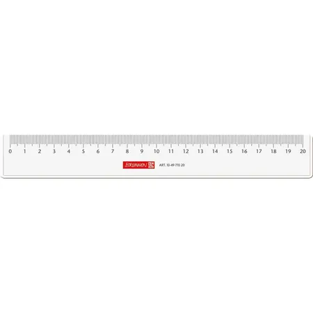 BRUNNEN Lineal glasklar, 20cm
