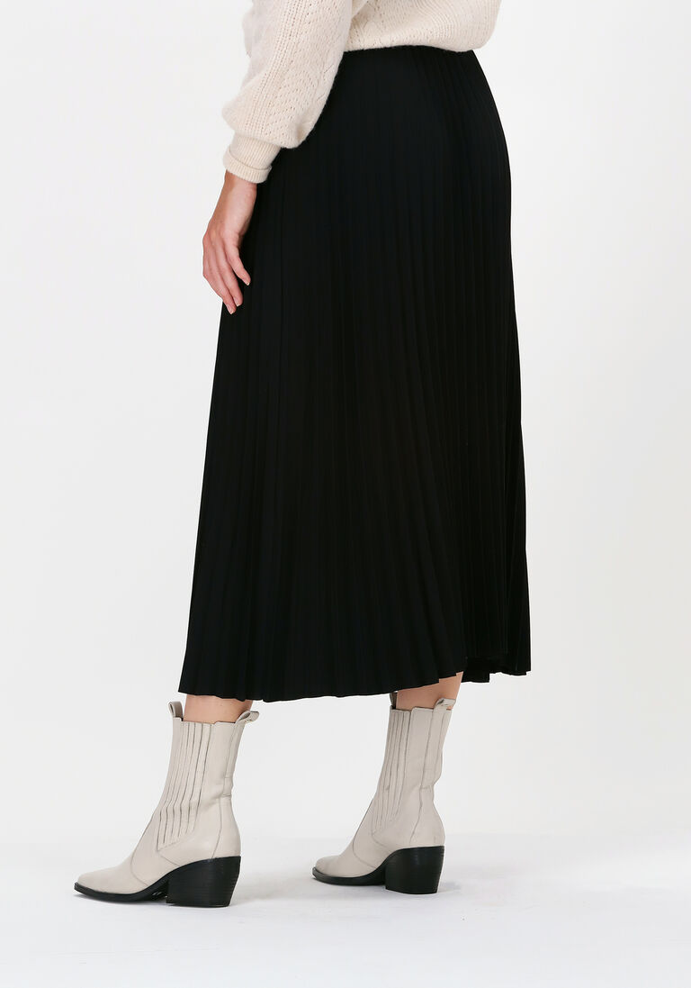 SELECTED FEMME zwarte selected femme pliss&eacute; rok alexis mw midi skirt