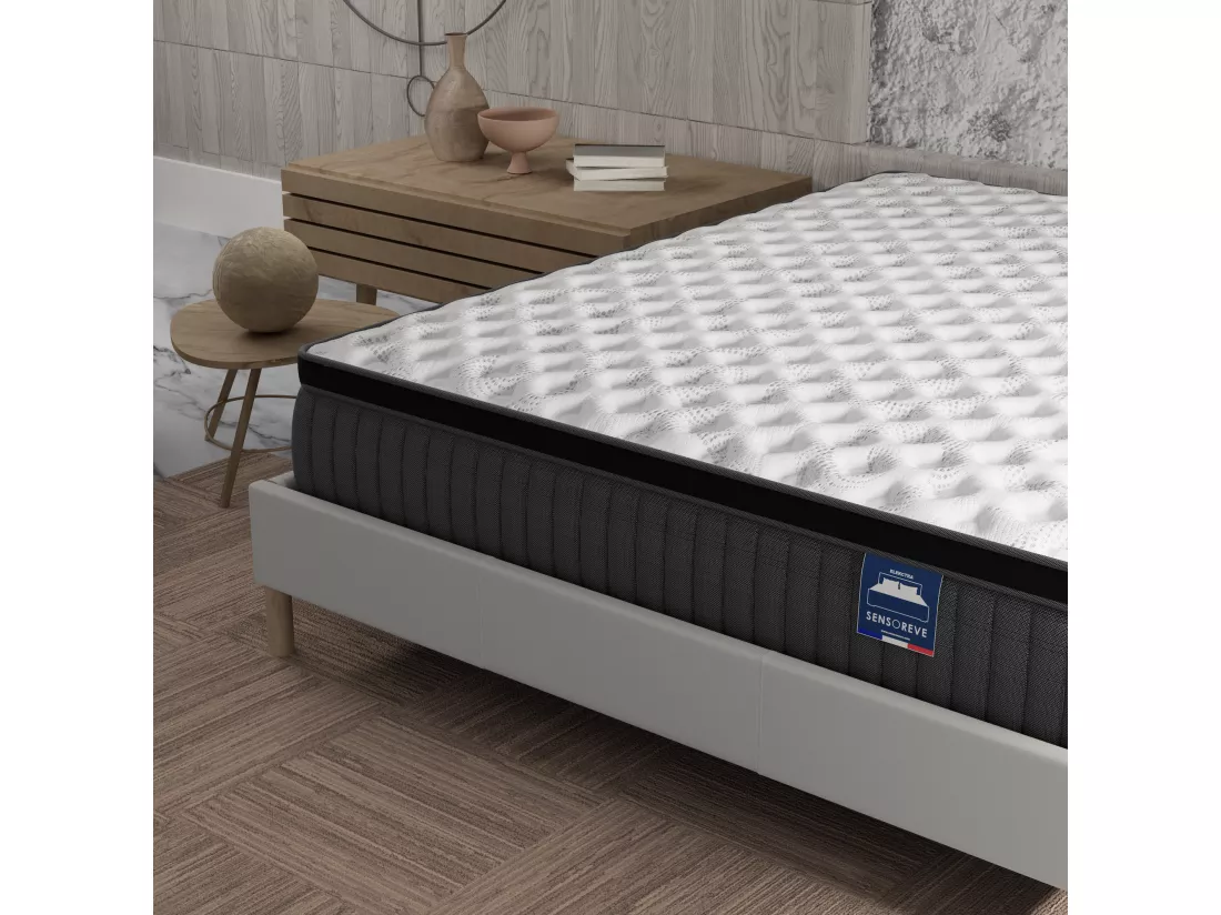 Ensemble Matelas Ressorts + Sommier 140x190 cm, ép. 30cm à mémoire de forme
