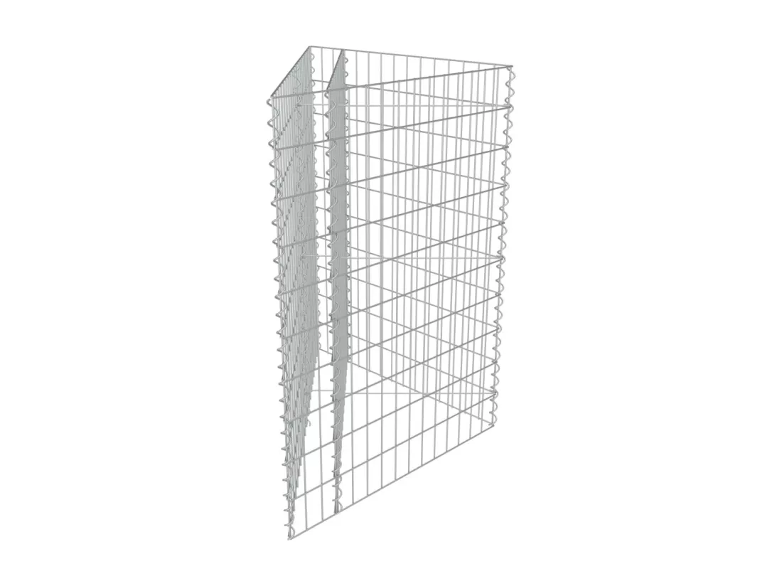 Lit surélevé à gabion Acier galvanisé 75x75x50 cm