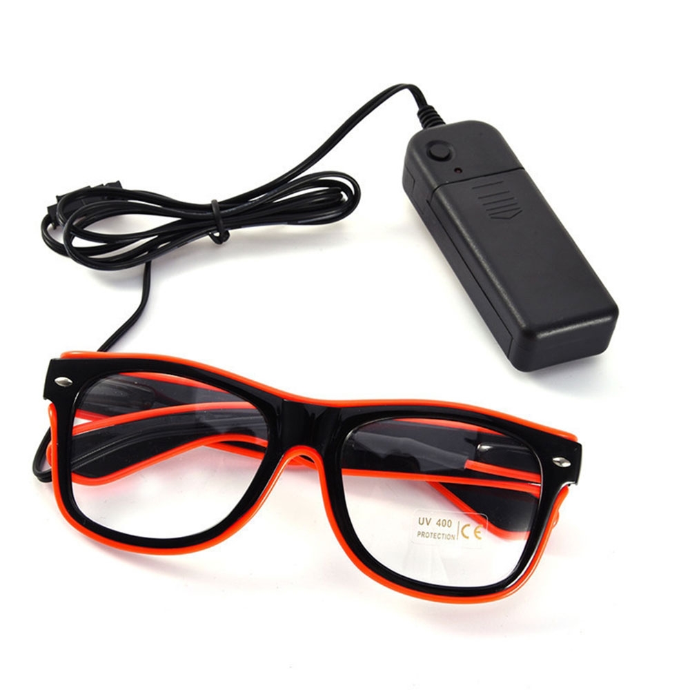 LED Party Brille Festival Leuchtbrille Verkleidungs Accessoire - Rot