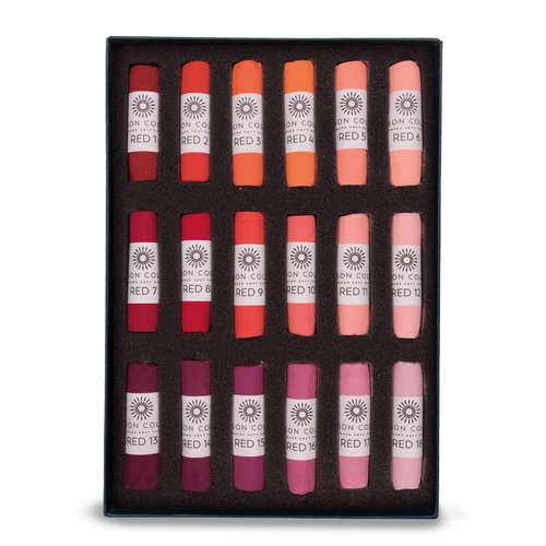 UNISON COLOUR Soft-Pastellkreiden, 18er-Sets, ganze Kreiden