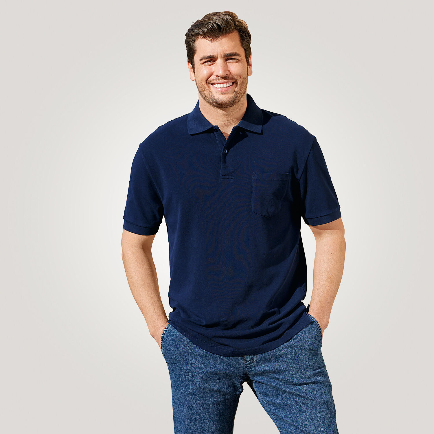 Polo-Piqué-Shirt mit Brusttasche