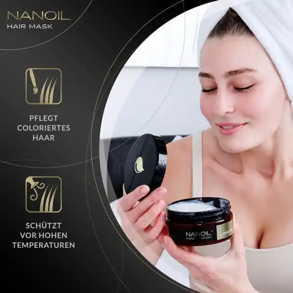 Haarmaske mit flüssiger Seide