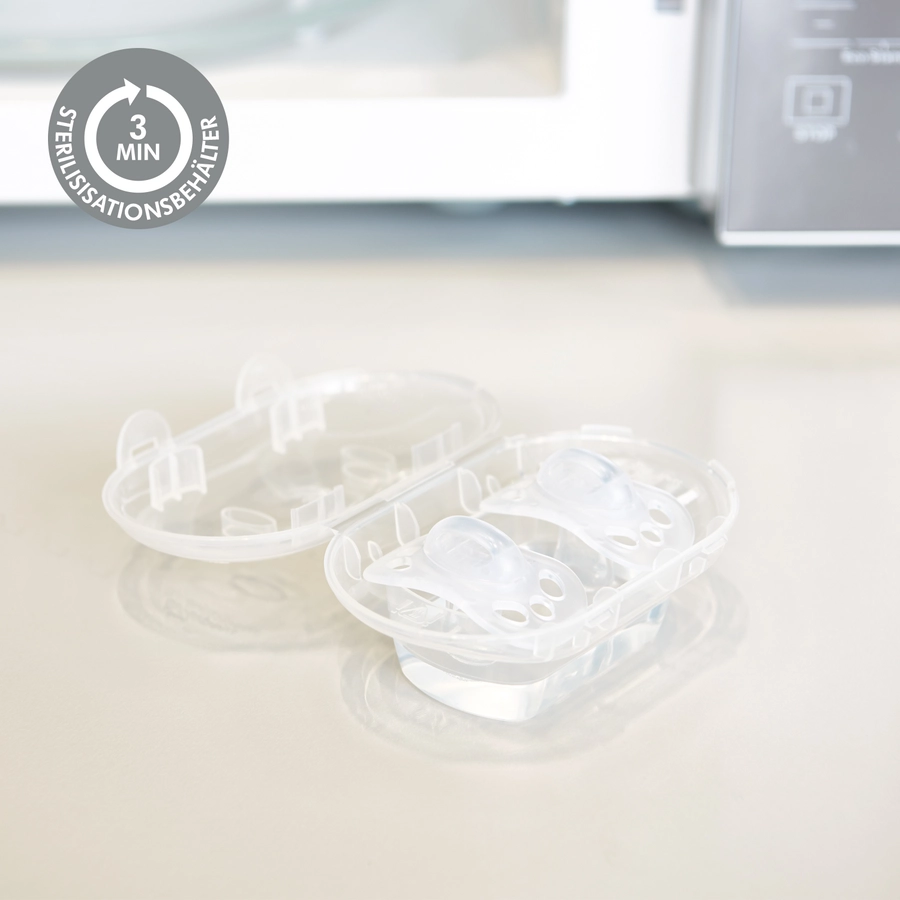 Medela Baby Schnuller New Born 0-2 Monate UNO transparent, 2 Stück