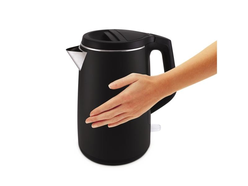 Tefal Wasserkocher Safe to touch 1.5 l, Schwarz/Silber Edelstahl Wasserkocher