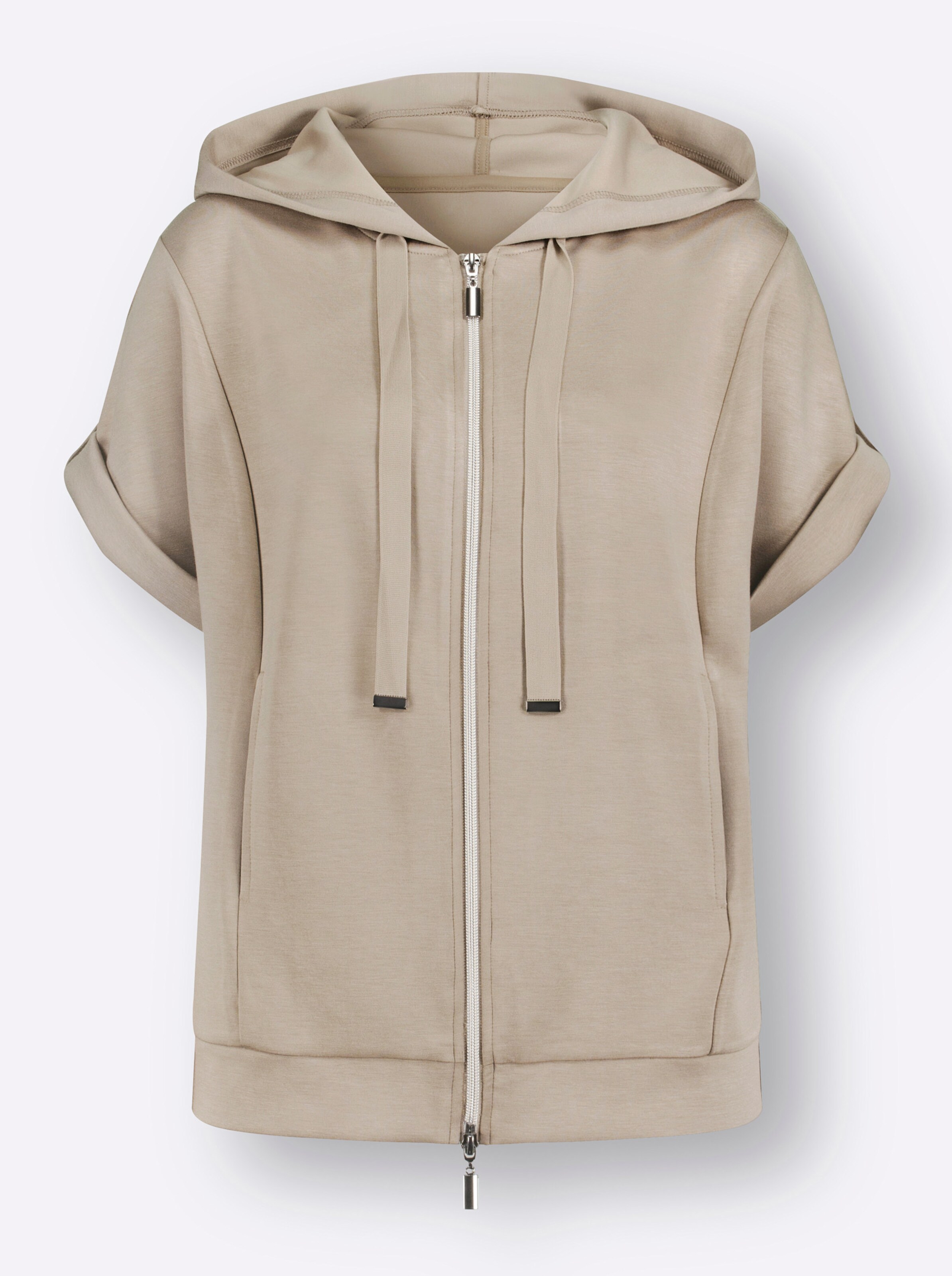 Shirtjacke in sesam