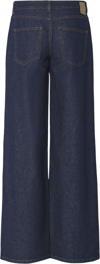 Pieces PCSELMA LW WIDE JEANS RINSE NOOS BC Dark blue denim/rinse