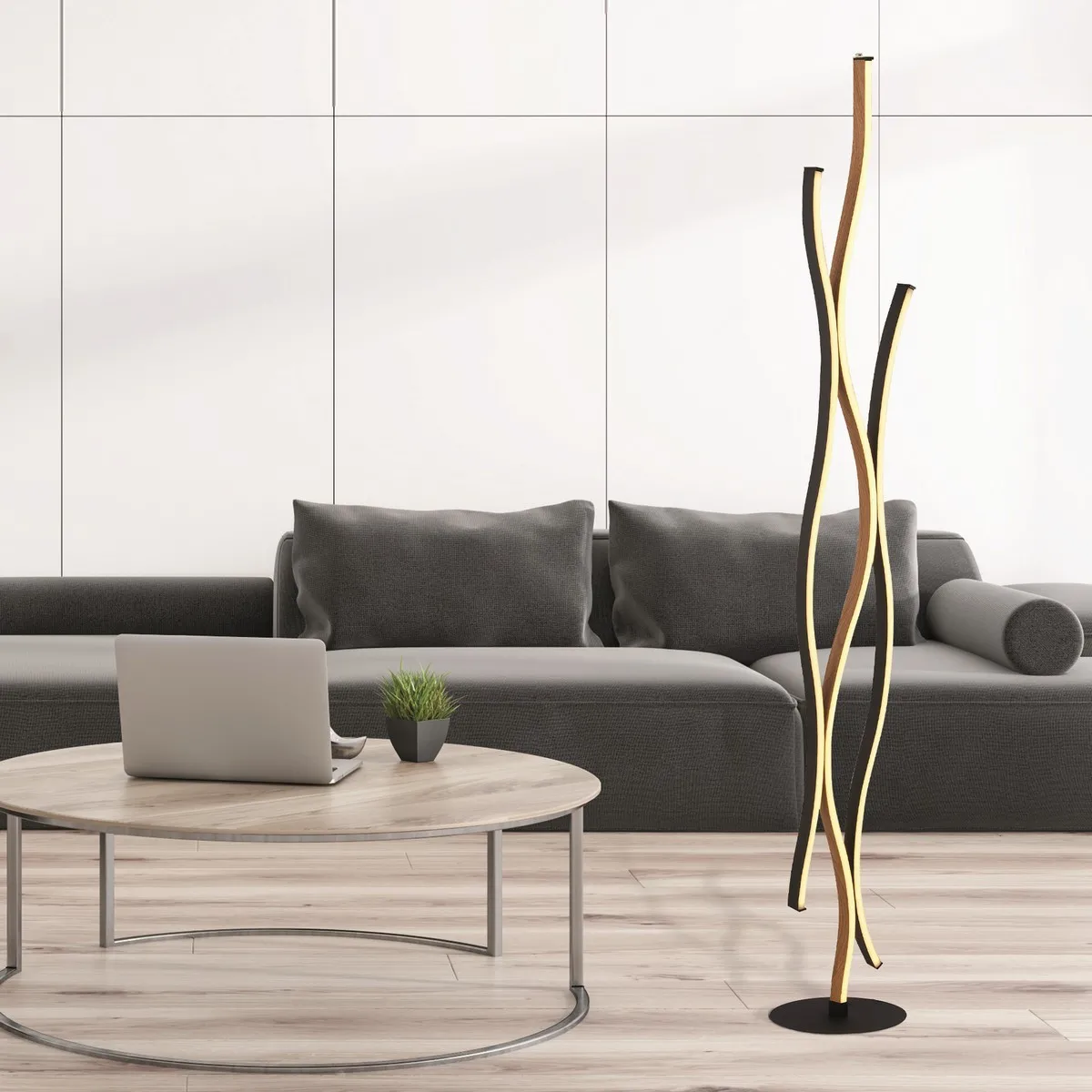 Searchlight LED Swirl Lampadaire - Noir