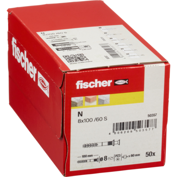 Fischer Slagplug 8x100mm 50 stuks