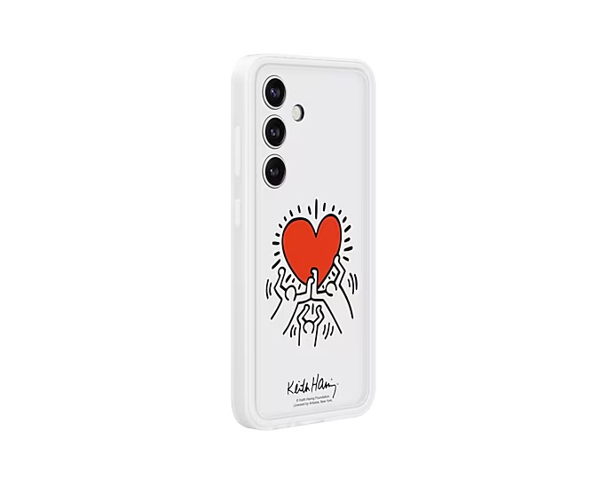 Galaxy S24 Flipsuit Hardcase Hülle Clear Cover   NFC Einlegekarte (EF-MS921CWEGWW) - Transparent / Weiss