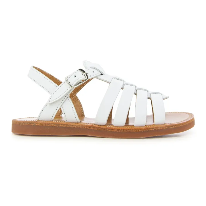 Pom d'Api Sandales Plagette Strap | Blanc
