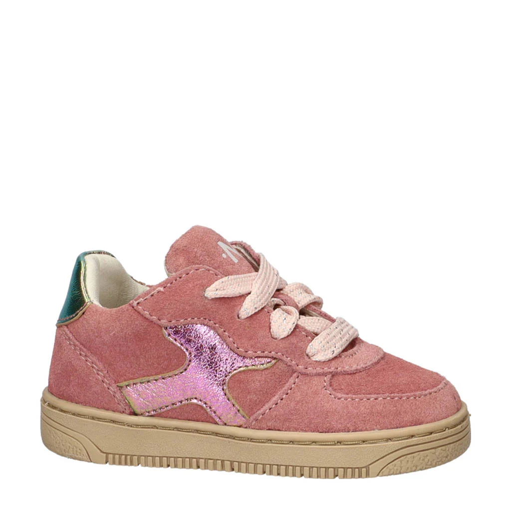 Nelson Kids suède sneakers roze
