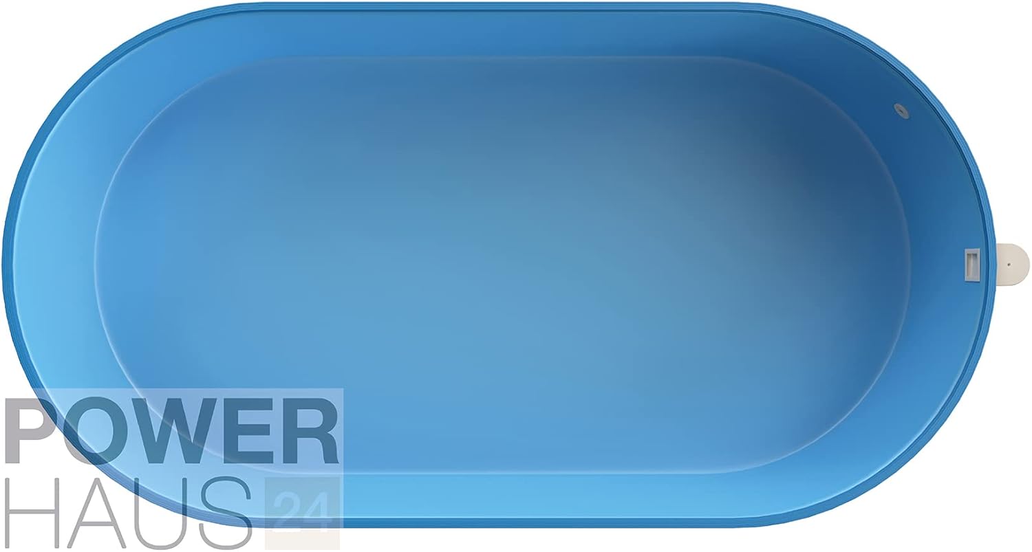 Schwimmbecken-Set in Ovalform, (L x B x T) 7,00 m x 3,50 m x 1,20 m, Made in Europe, Oval-Pool mit Edelstahlleiter, Sandfilter, Skimmer