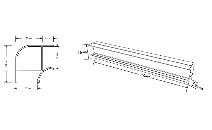 Profil de jonction angle pour plinthe