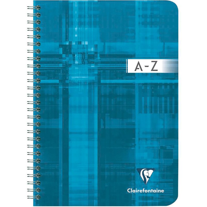 Répertoire alphabétique spirale Clairefontaine A5 180 pages petits carreaux - Assortis