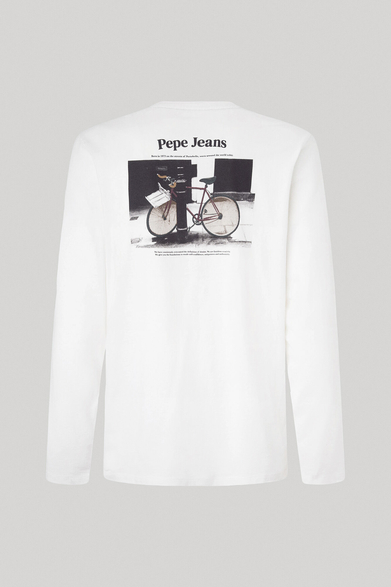 Camiseta de manga comprida com estampa do logotipo