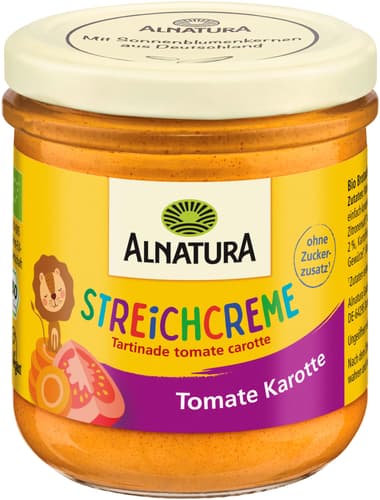 Alnatura Bio Brotaufstrich mit Karotte und Tomate