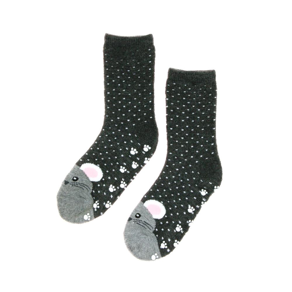 NO MARK Chaussettes Grise Antidérapantes Fille