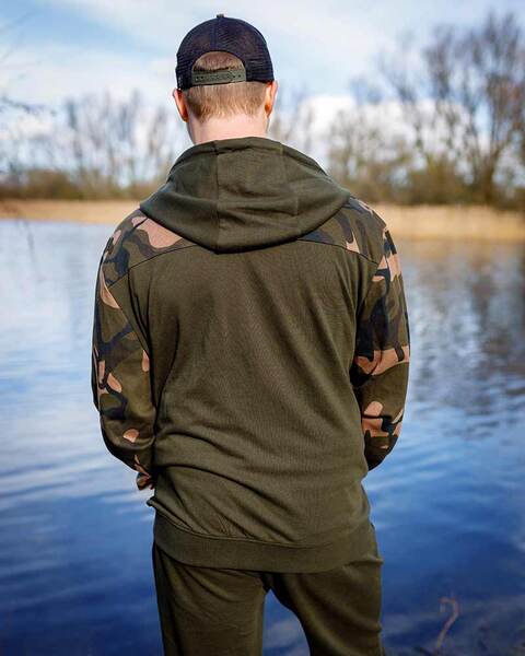 Veste Fox LW Khaki/Camo Split Zip Hoody