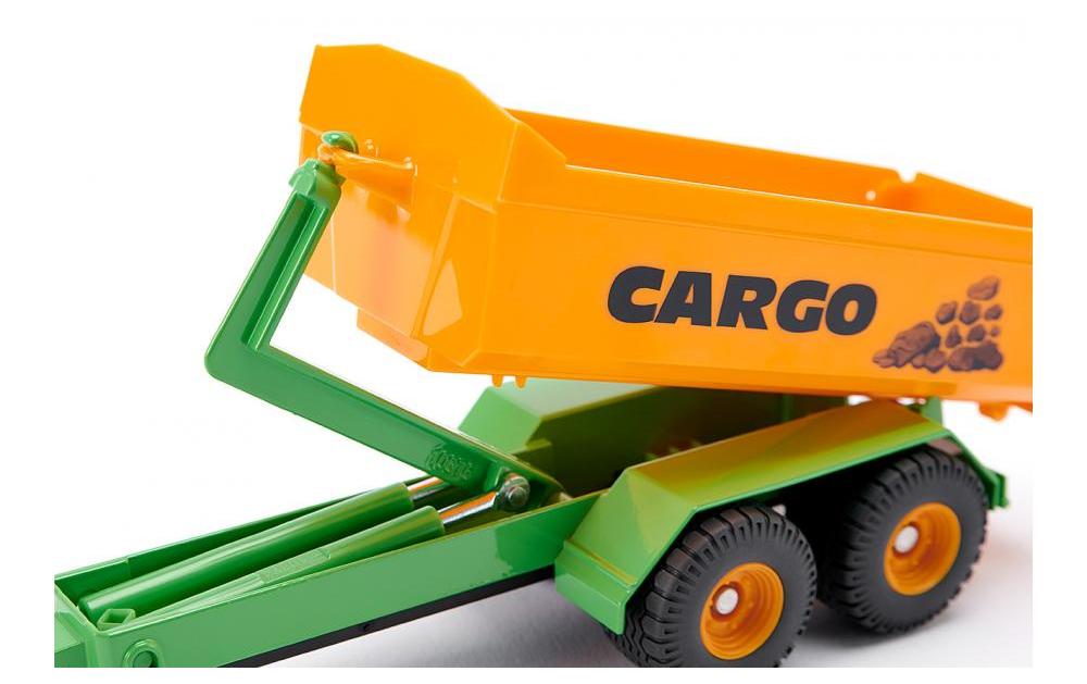Traktor Fendt 936 Vario mit Anhänger 1:50Siku Farmer Traktor Modell mit Hakenlift-Fahrgestell und Baustoffmulde