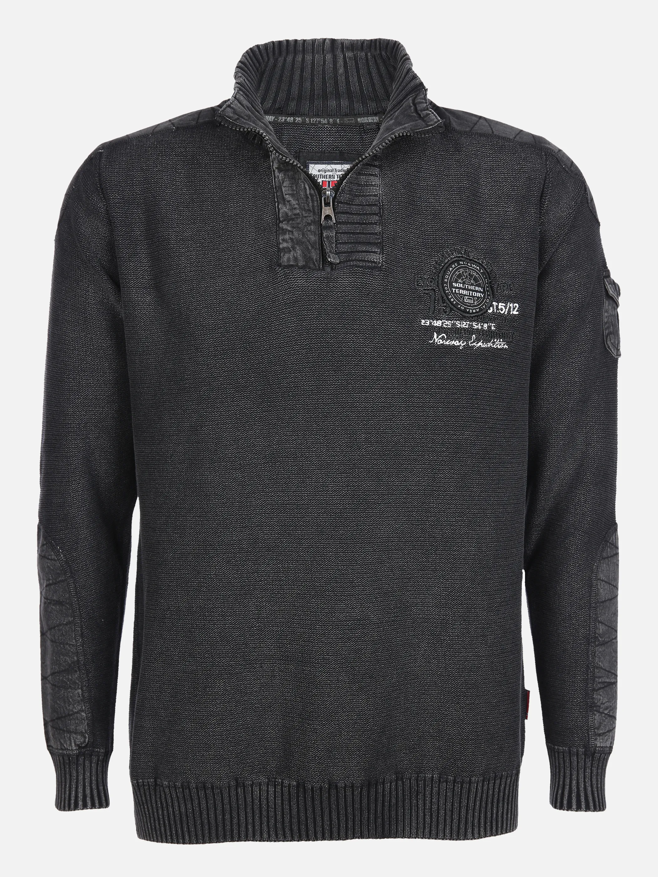 Herren Stricktroyer mit Stickerei-Applikation