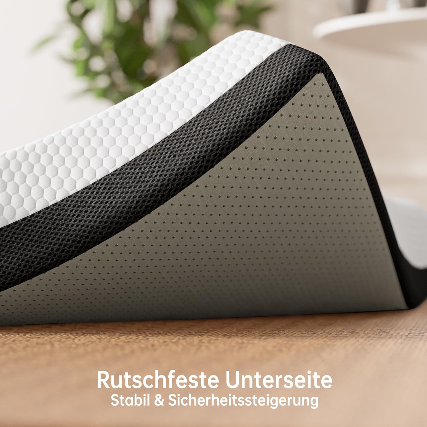 TeQsli Gel Klappmatratze 15 cm Höhe, Gästematratze, 4-teilige Faltmatratze & 3-in-1 Schlafsofa mit waschbarem und abnehmbarem Bezug, Öko-Tex & CertiPUR Zertifiziert (90x200x15cm)