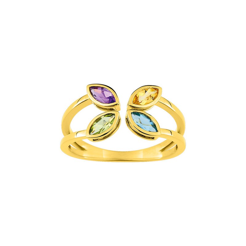 Bague femme - topaze - Or 9 Carats