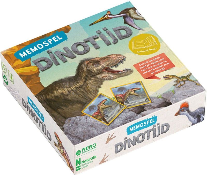 DINOTIJD - Memospel - Inclusief Boek - Dinosaurus Thema