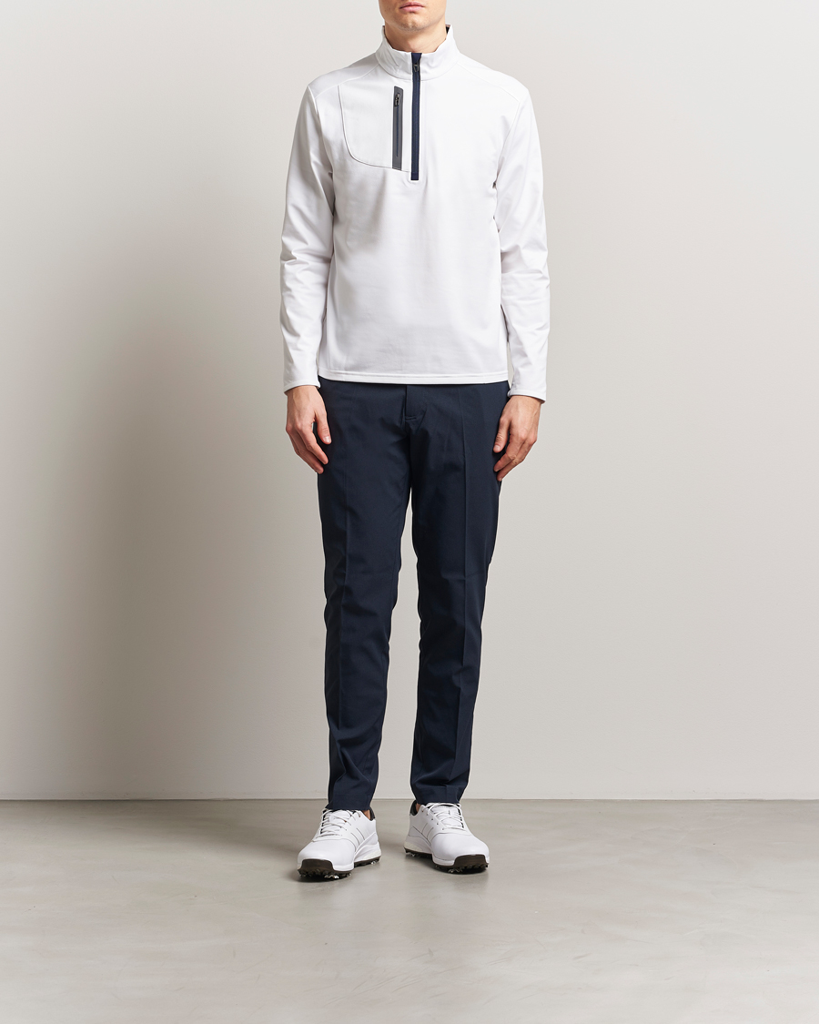 RLX Ralph Lauren Luxury Jersey Half Zip Ceramic White