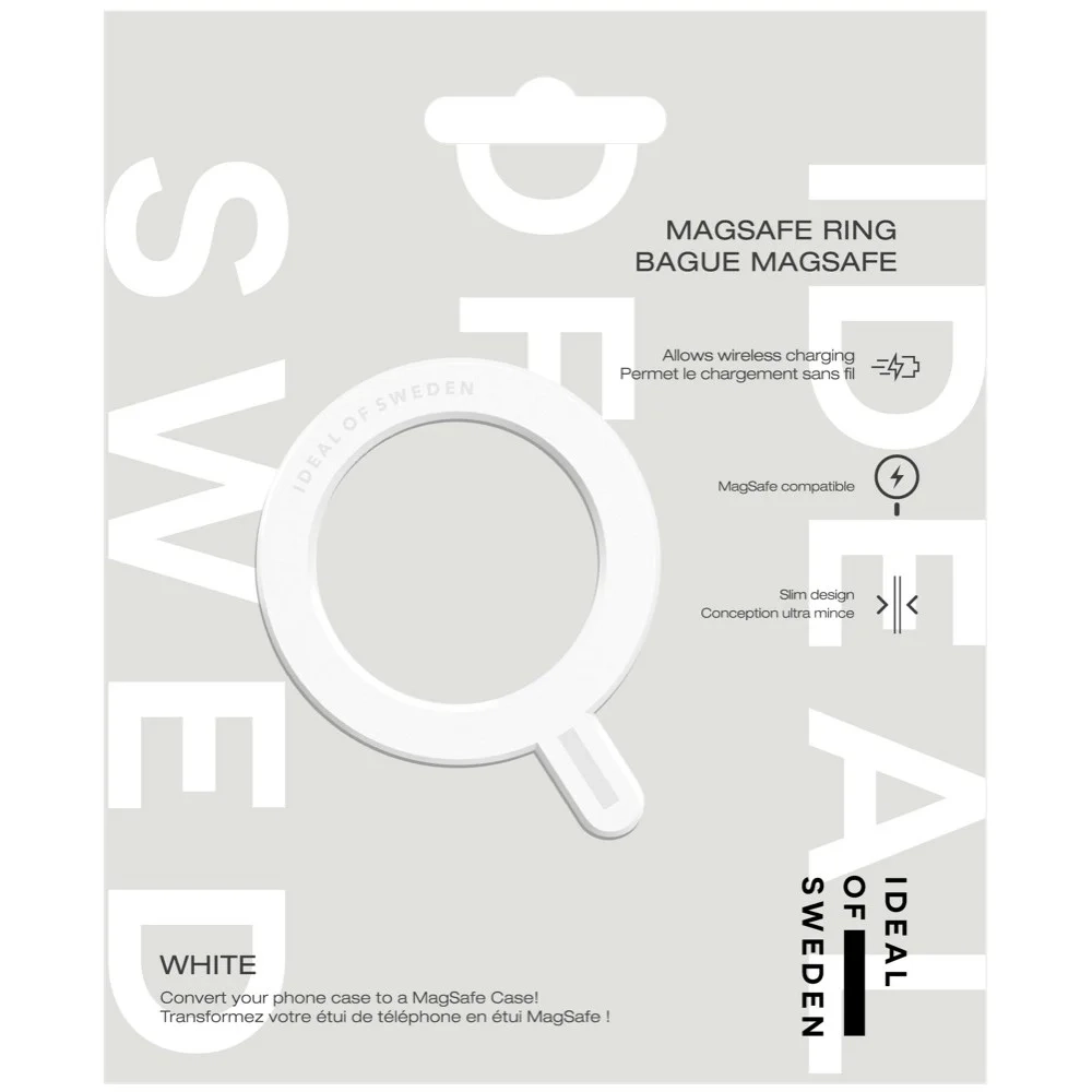 Magnetischer Metall MagSafe Sticker Haltering   Montagehilfe (IDMSR-10) - Weiss