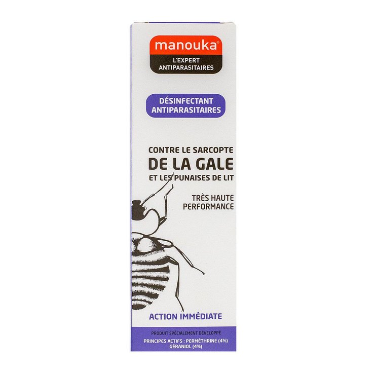 Désinfectant antiparasitaires gale punaises de lit 75ml