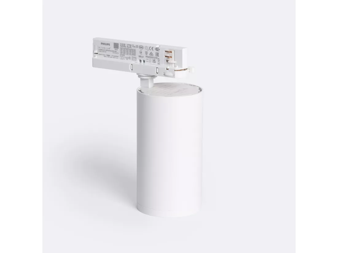 Spot LED sur Rail Triphasé 40W d'Angelo LIFUD Blanc 3000K Blanc chaud