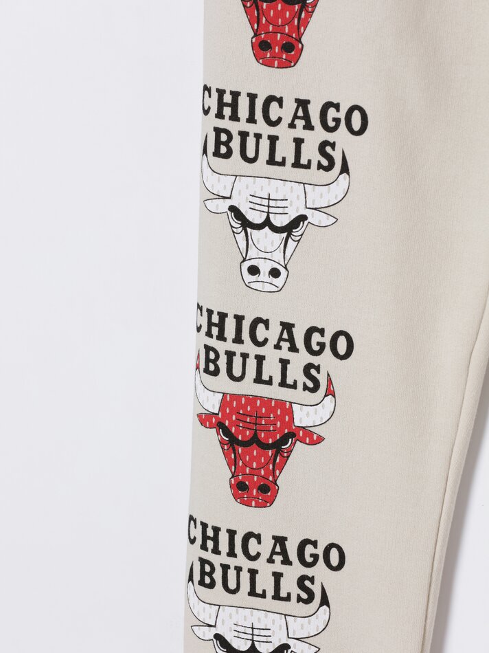 Calça de moletom cinza do Chicago Bulls da NBA