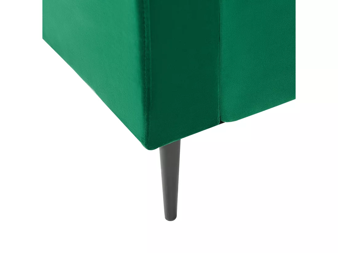 Chaise longue en velours vert GUERET
