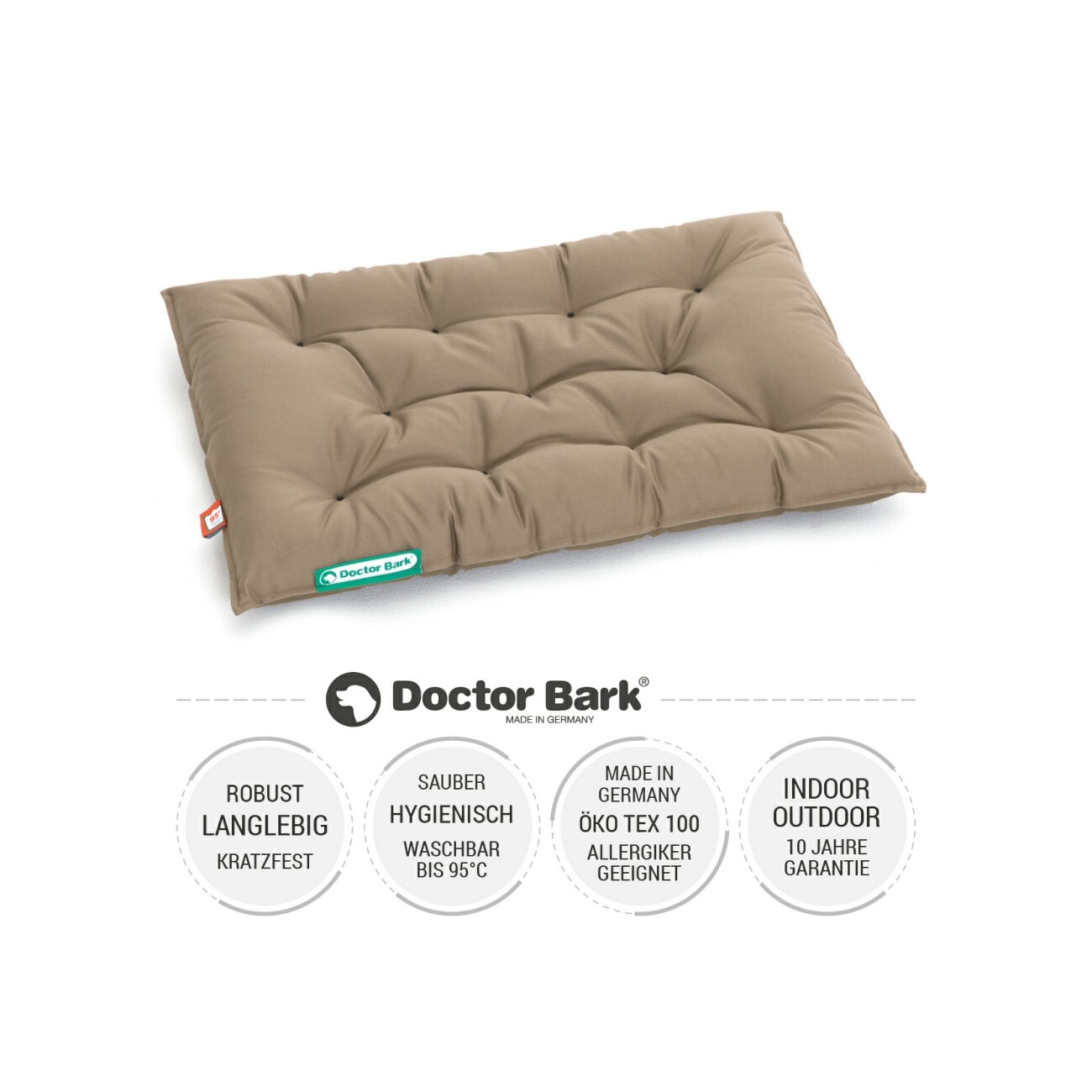 Doctor Bark Liegekissen Urban sandbraun S