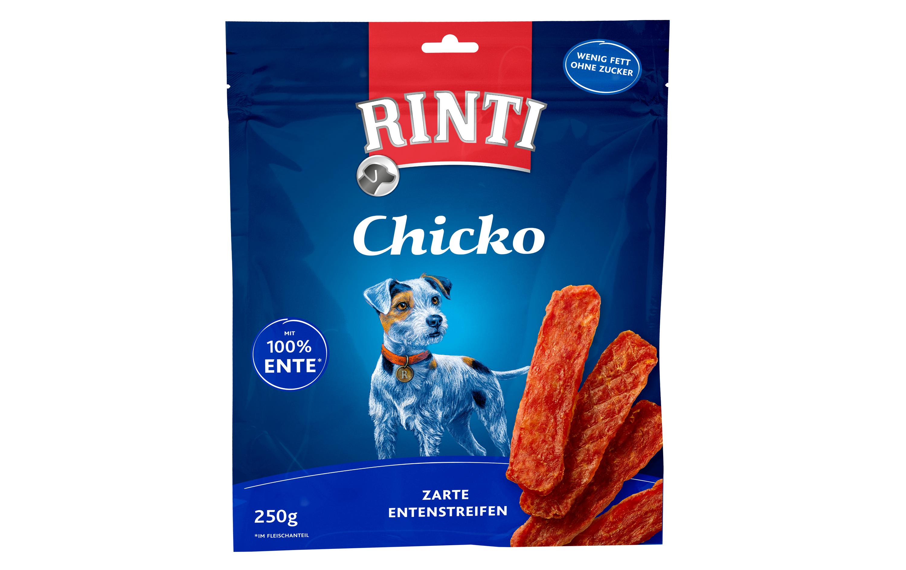 Leckerli Chicko Ente, 250 gKnuspriger Snack für Hunde