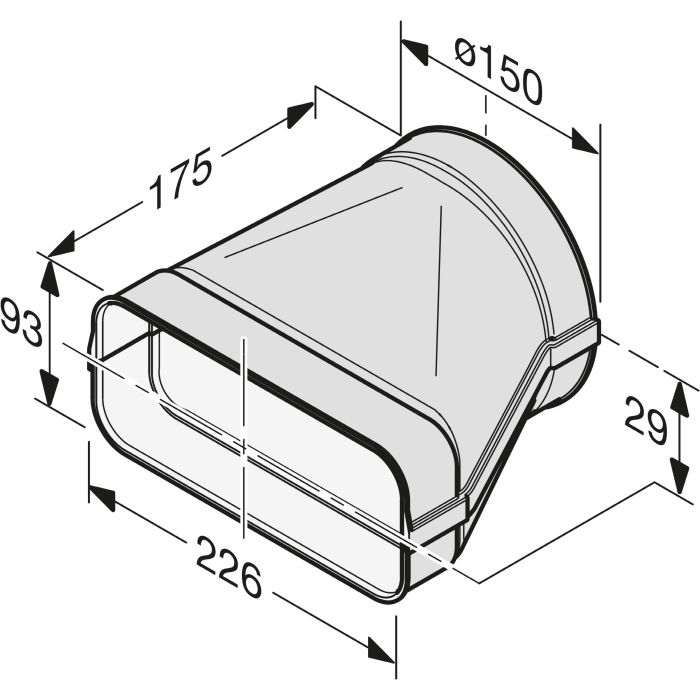 Miele DFK-A Adapter eckig-rund