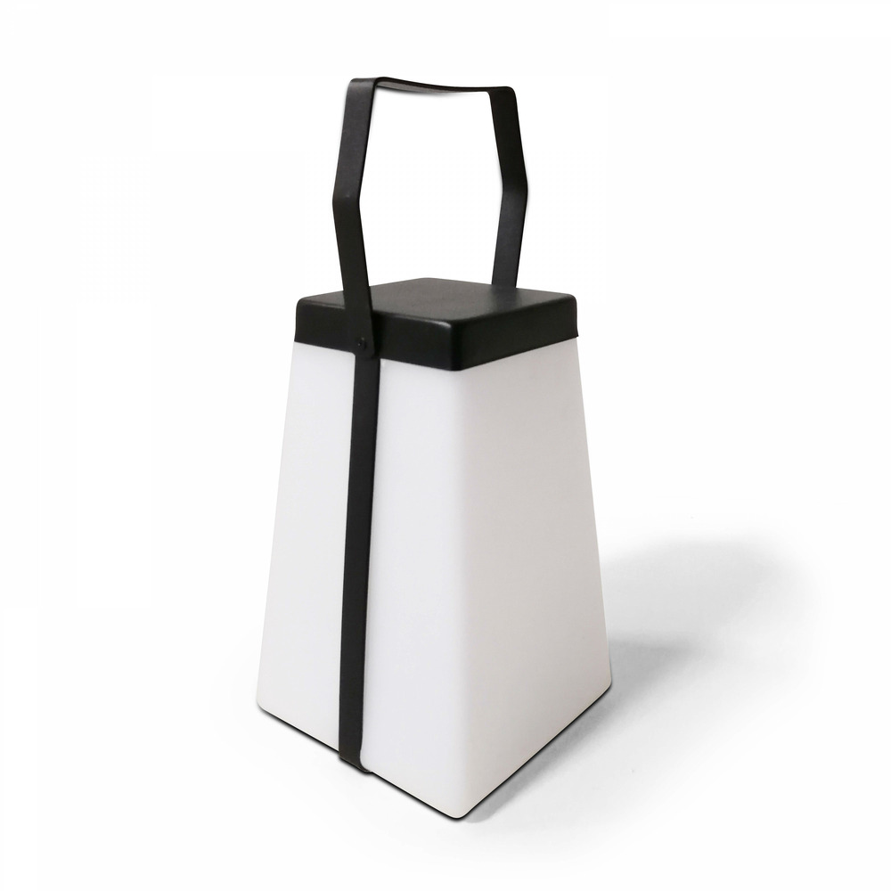 Baladeuse led en acier blanc carré