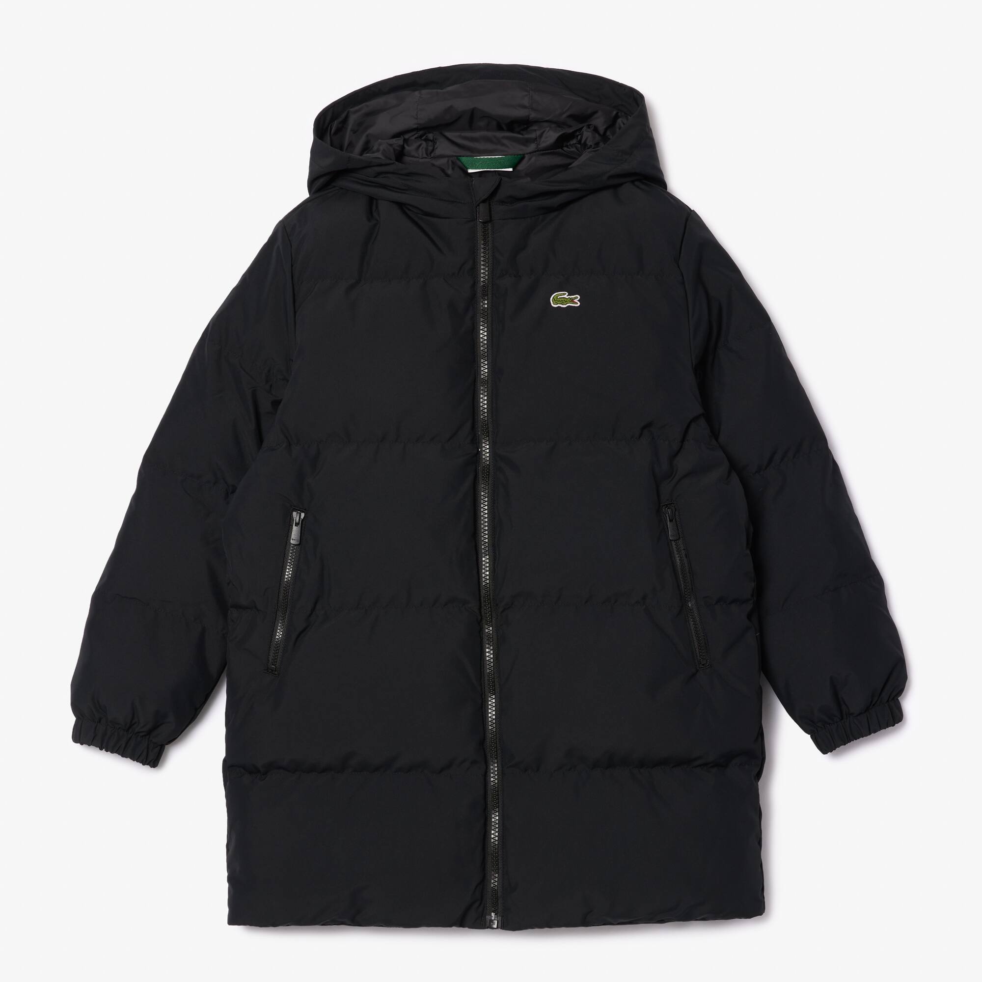 Lange recycelte Puffer-Jacke Jacken & Mäntel - Schwarz - Lacoste - Kinder