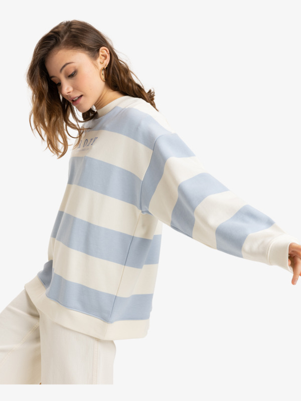 Strictly Stripes Sweat à col rond Bleu Femme