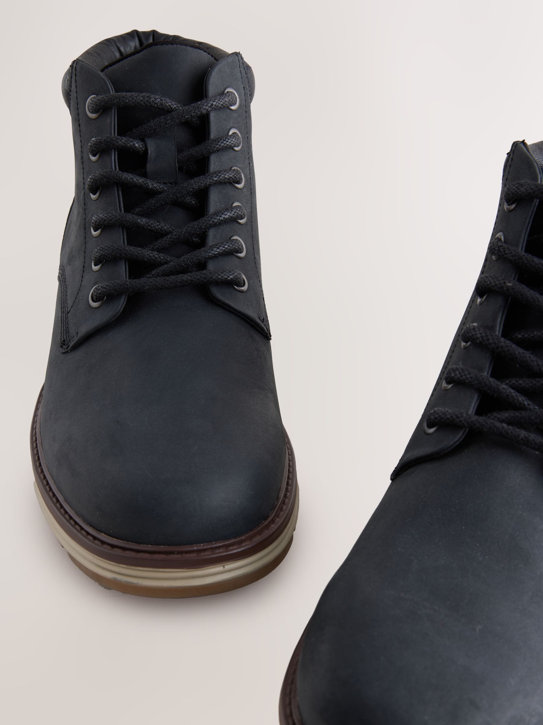 Zwart - Leren hoge schoenen