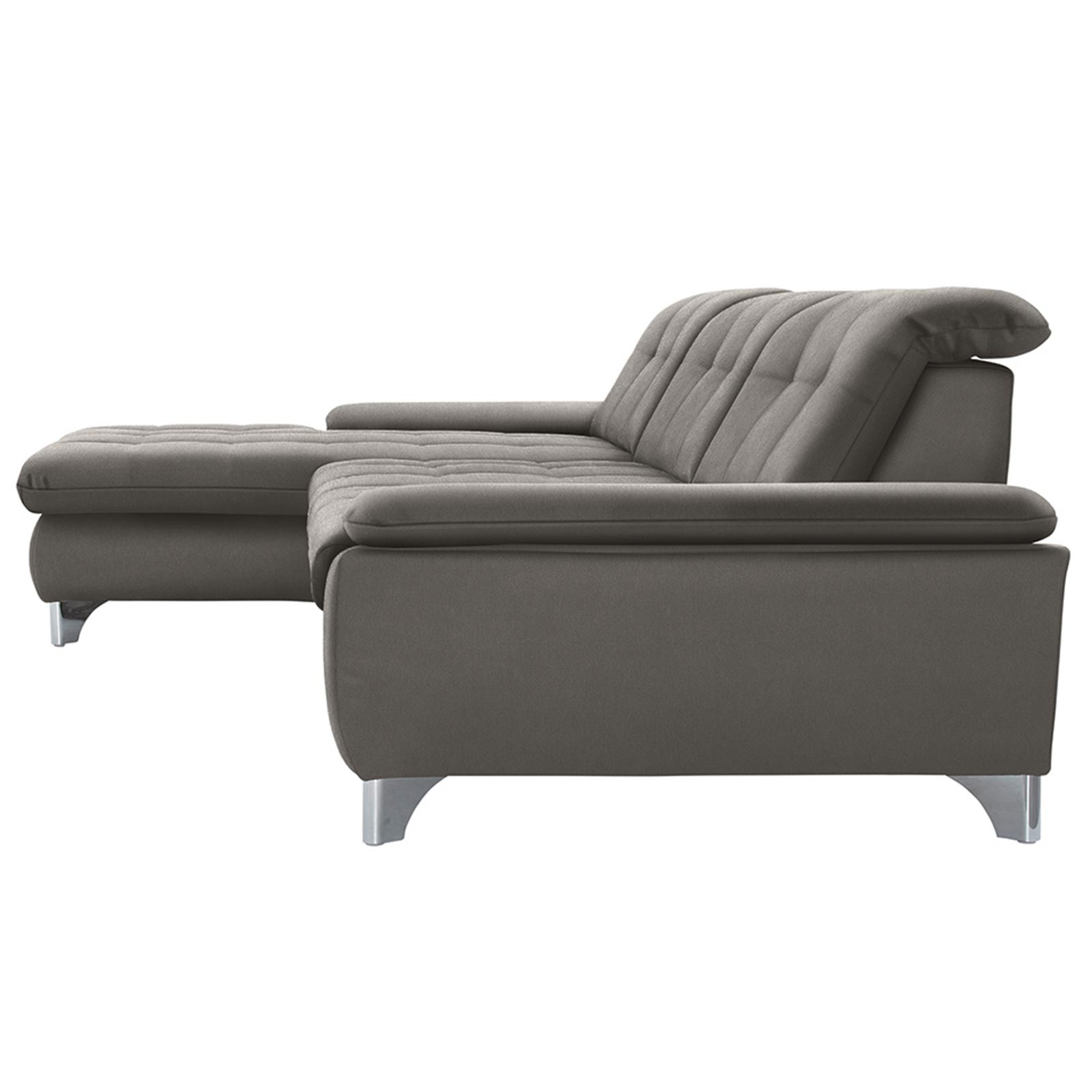 polsterpower Ecksofa - Belle grey - Basismodell - Recamiere links