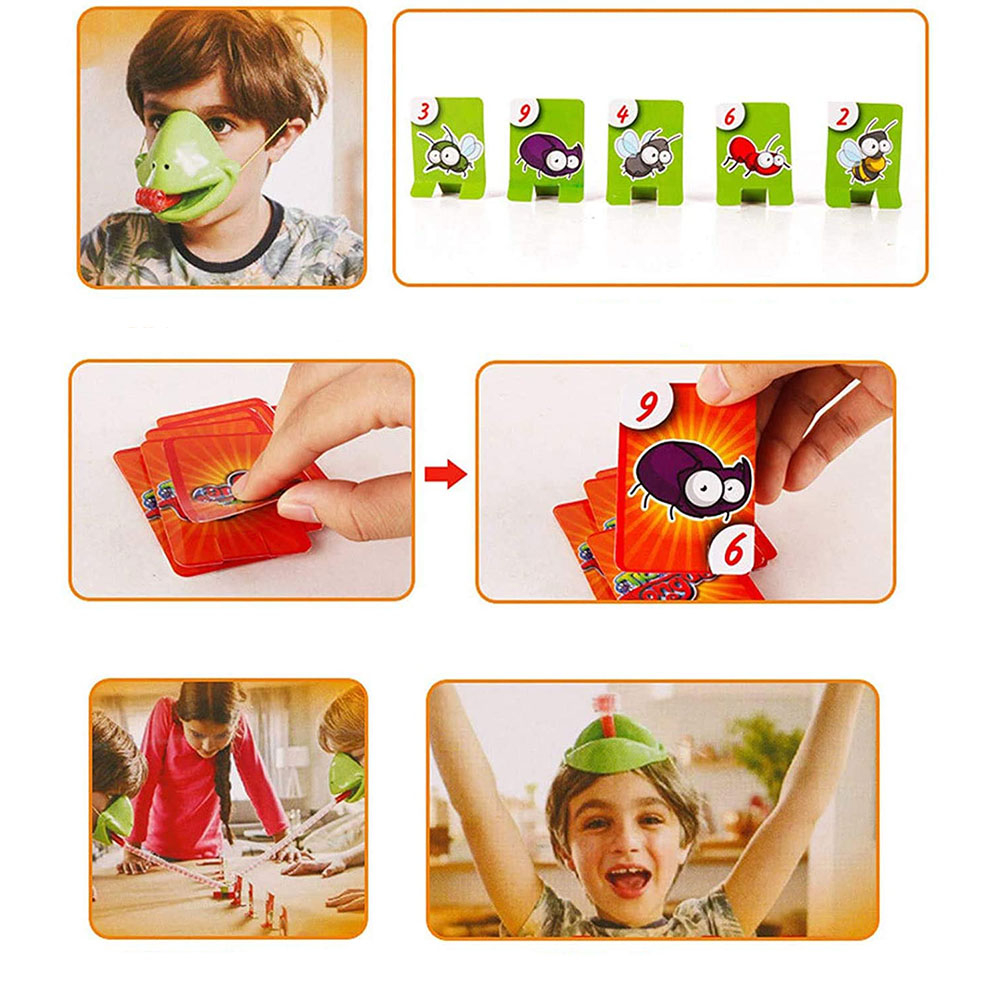(28-tlg. Set) Schnelles Frosch Zungen Fangen Spiel für Familien / Kinder