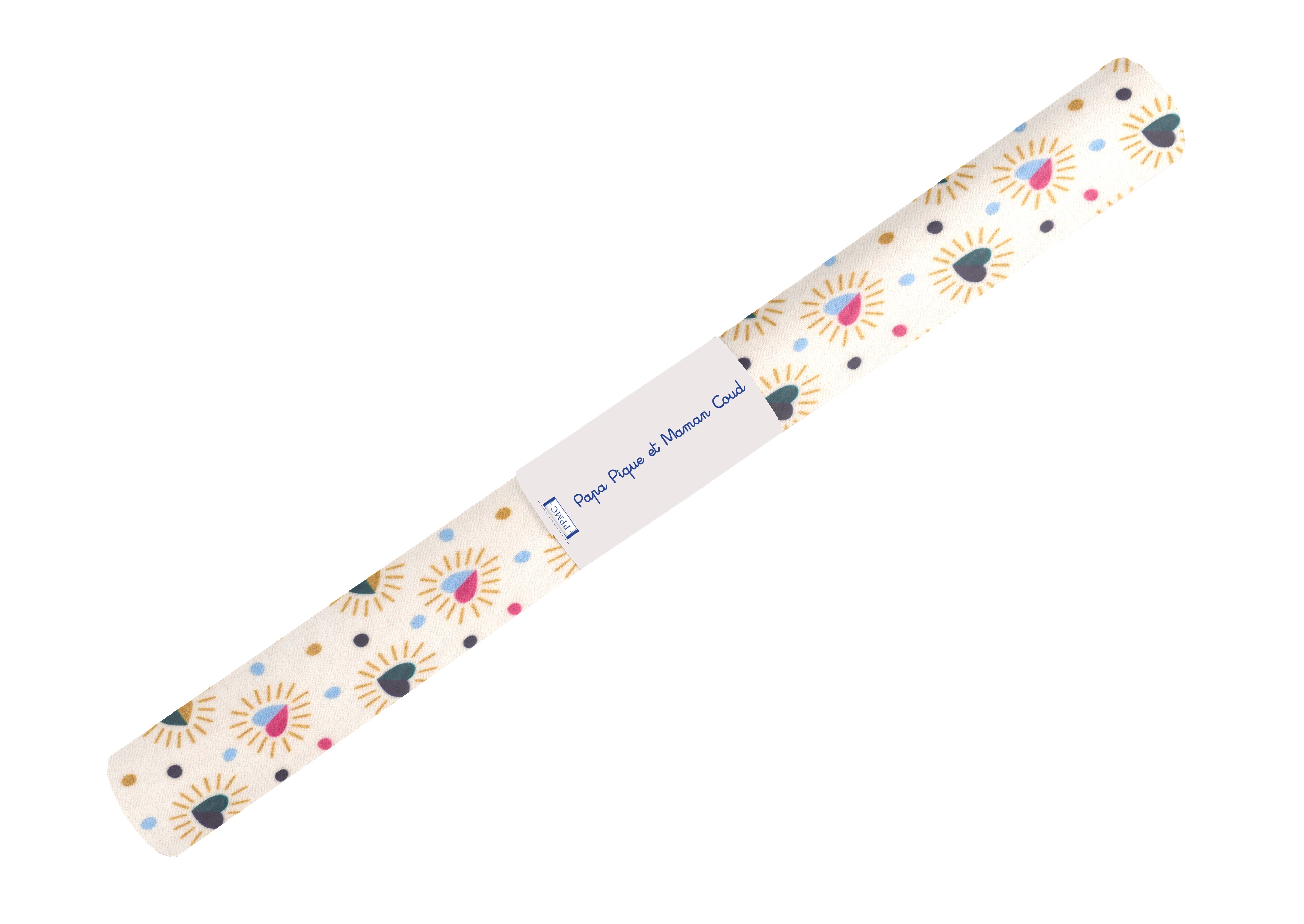 Coupon Tissu Enduit De 35Cm Ex2307 Cœurs Scintillants Multicolores