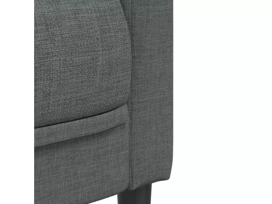 Canapé à 3 places gris foncé tissu